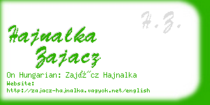 hajnalka zajacz business card